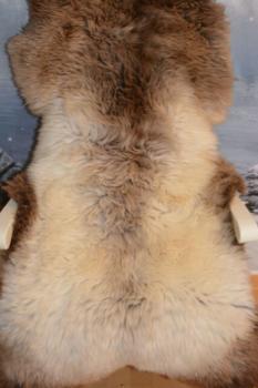 Schaffell Bicolore Beige Braun (Öko)