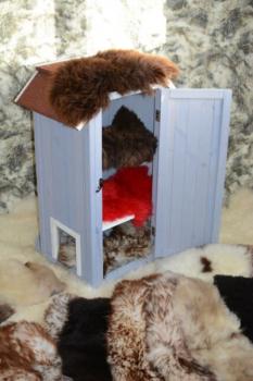 Lammfell Schaffell Braun Katzenbett Fensterfell (Öko)