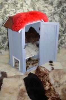 Lammfell Schaffell Rot Katzenbett Fensterfell (Öko)