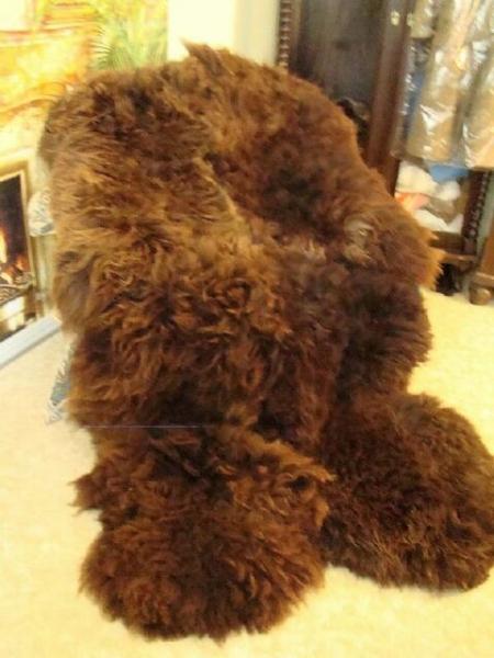 Lammfellteppich ''Braunbär'' 4er (Öko)