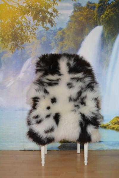 Schaffell Schwarz Weiß XXL (Öko)